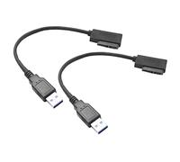 Xnuiasqe 2 adaptateurs USB pour lecteur optique CD/DVD ROM Slimline de 3,0 à 7 + 6 13 broches