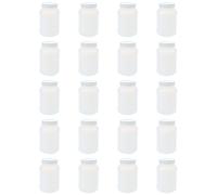 Xnuiasqe 20X Bouteille en Plastique Blanche de Widemouth de Cas de Stockage Chimique de Laboratoire 500ML