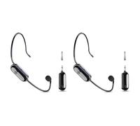 Xnuiasqe 2Pcs 2.4G Microphone sans Casque Longue Portée 30M pour Amplificateurs Vocaux, Haut-Parleurs, Karaoké, Enseignement, Discours en Plein Air, Enseignants et Présentateurs.