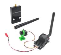 Xnuiasqe 2W Émetteur sans FPV 2000MW 48CH+Récepteur+Caméra 1000TVL Noir en Métal et Plastique pour Drone de Course RC FPV.