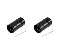 Xnuiasqe 2X Adaptateur de Microphone XLR Compact Mâle vers Mâle à Souder, 3 Broches, Coque Noire, Connecteur XLR Mâle à Souder.
