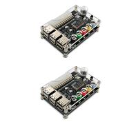Xnuiasqe 2X ATX Alimentation 24 Pin Carte Breakout Module D'alimentation Connecteur Adaptateur Bouton de Tension Réglable 6 Ports USB 2.0