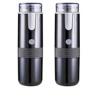 Xnuiasqe 2X CafetièRe ÉLectronique Machine à Rechargeable Café de Voiture Portable Faire Du Café Moulu et Voyage Camping