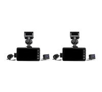 Xnuiasqe 2X Caméra de Tableau de Bord DVR pour Moto avec Caméra et Arrière, Double Enregistrement Vidéo en Boucle, Enregistreur de Conduite de Moto Étanche