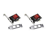 Xnuiasqe 2X Carte réseau Gigabit PCIe Un Double Port PCI Express de 1000 M avec Carte réseau LAN Un Deux Ports 82576