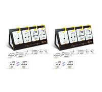 Xnuiasqe 2X Cartes Éclair de Rythme Musical : Exercices de Notation pour Améliorer le Sens Du Rythme et la Lecture à vue au Piano et au Violon