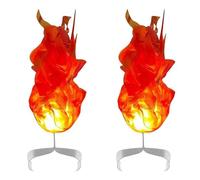 Xnuiasqe 2X Halloween Drôle Jouet Boule de Feu Magique sur la Main Maison Décoration LED Boule de Feu Ornements Exquis Fête Rouge