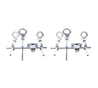 Xnuiasqe 2X Le Support de Support LNB en Bande KU Peut Contenir Jusqu'à Quatre LNB Satellite pour Antenne KU, Une Parabole pour Récepteur de Télévision par Satellite