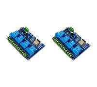 Xnuiasqe 2X Module de Relais 4 Canaux 30A DC7-28/5V Module de Relais Bluetooth WIFI ESP32-WROOM Carte de Développement