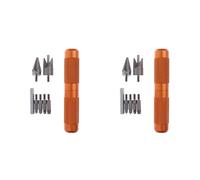 Xnuiasqe 2X Outil Multifonction Préparation Boîtier, Chanfrein Boîtier, Ébavurage, Outils Manuels pour Recharger, Nettoyeurs Poches D'Amorces, Alésoirs pour Éliminer les Sertissages