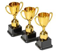 Xnuiasqe 3 Pièces de Trophées En Plastique Ensemble de Coupes Trophée Prix pour les Fêtes pour les Enfants Jeux d'Apprentissage Précoce Prix Trophée pour les Vacances Enfants Facile à Utiliser Noir+