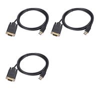 Xnuiasqe 3X Câble USB 3.0 vers VGA 1,8 M, Convertisseur USB 3.0 Mâle vers VGA Mâle 1080p, pour Ordinateur Portable, Projecteur Vidéo Externe UHD.