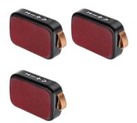 Xnuiasqe 3X Enceintes Portables D'Extérieur Bluetooth Mini Haut-Parleur sans Colonne 3D Stéréo Lecteur de Musique HiFi Boîte de Son Noir et Rouge