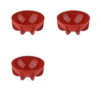 Xnuiasqe 3X Moule de Cuisson en Silicone Hémisphère Pan Dôme Moule en Silicone Planète Moule Demi-Cercle Forme Moule à Gâteau, Brique Rouge