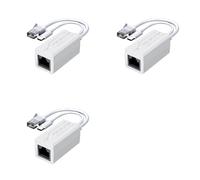 Xnuiasqe 3X Répartiteur PoE USB Type C 100 Mbit/S 48 V vers 5 V pour Diverses Transmissions de Réseaux Électroniques.