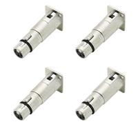 Xnuiasqe 4X Base de XLR Mâle à XLR Prise Métallique Type D à Trois Cœurs pour Convertisseur de Connexion Audio