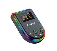 Xnuiasqe 5.3 Émetteur Récepteur Bluetooth Adaptateur Bluetooth 2-en-1 avec Affichage LED Lumière RVB pour Voiture PC TV Haut-Parleur Casque