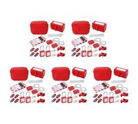 Xnuiasqe 5X Kit D'Étiquetage Verrouillage Disjoncteur Électrique, Ensemble Sécurité, Moraillons Station D'Étiquette Verrouillage Prise pour L'Industrie, L'Automobile