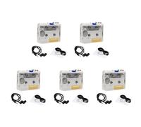 Xnuiasqe 5X Lecteur de Cassettes MP3/CD Audio Inversion Automatique Lecteur de Cassette USB Convertisseur de Cassette MP3 Microphone Intégré