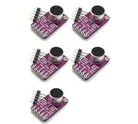 Xnuiasqe 5X Module Amplificateur de Microphone MAX9814 MIC Amplification du Son du Microphone pour Projets Audio et Systèmes Sonores
