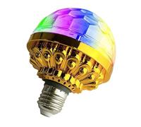 Xnuiasqe 6pcs Lampe Boule Magique Rotative Colorée RGB LED sans Prises de Courant Lumières de Boule Disco E27 Ampoule Rotative RVB LED pour Soirées Dansantes, Ambiance de DJ.