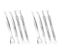 Xnuiasqe 8 Outils de Décoration de Gâteaux, 4 Stylos à Saupoudrer à Griffes, Attrape-Perles, Ensemble D'Outils de Décoration de Gâteaux en Acier Inoxydable