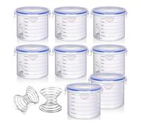 Xnuiasqe 8 Set Plastic Paint Conteneur avec Couvercles Récipient de Rangement de Peinture Hermétique avec Tasses de Retouche à Boule de Mélange en Acier Inoxydable pour Repeindre les Restes