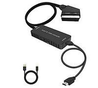 Xnuiasqe Adaptateur péritel vers convertisseur vidéo Cablebox prend en charge l'adaptateur de conversion HD 1080p