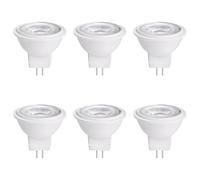 Xnuiasqe Ampoule LED MR11 GU4.0 Bi-Pin 3W 12V 6 Pièces Blanc Chaud 2700K-3000K pour Éclairage Intérieur/Extérieur