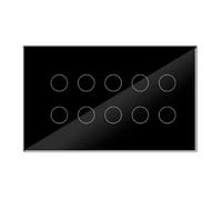 Xnuiasqe Application de Panneau de Verre D'Interrupteur Mural Tactile Intelligent Tuya Wifi 10 Voies Compatible avec Home Contrôle de Toute
