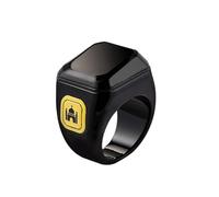 Xnuiasqe Bague Intelligente Bluetooth Compteur de Prières Compteur de Doigts Rappel Du Temps de Culte Taille 18mm Noir