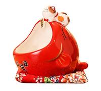 Xnuiasqe boîte à bonbons en céramique - Tirelire chinoise - Décoration d'intérieur pour attirer la richesse et la chance