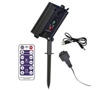 Xnuiasqe Boîte de Batterie Solaire pour la Chaîne LED Lumières de Chaîne Extérieure Lumineuses Du Panneau de Commande Lithium Pannel Light W/Remote Control (24V)