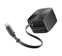 Xnuiasqe Câble D'Extension Portable de Charge GaN 35 W pour Smartphone, Tablette, Ordinateur Portable, Pliable, de Type C, Noir Neuf