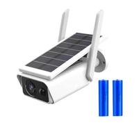 Xnuiasqe Caméra Solaire Sans 3MP Alimentée par Batterie WiFi Caméras IP Extérieure 8W Surveillance Étanche CCTV PIR pour Maison Intelligente