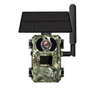 Xnuiasqe Carte Sim 4G LTE Cellulaire 4W Solaire Batterie 7800MAh Chasse Trail Vision Nocturne Activée par Le Mouvement Caméra IP66 4MP (UE) Installation Facile Facile à Utiliser