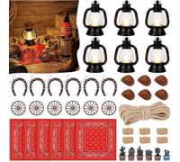 Xnuiasqe Centres de Table de Fête Cowboy 44 PCS Décorations sur Le Thème Western Style Rustique Campagnard pour Décorations de Table de Mariage et d'anniversaire