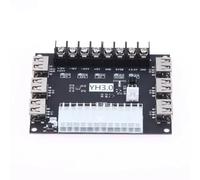 Xnuiasqe Châssis D'Ordinateur de Bureau avec Chargement USB, Carte de Circuit de Disjoncteur d'alimentation ATX 24 Broches 12V/24V avec Coque.