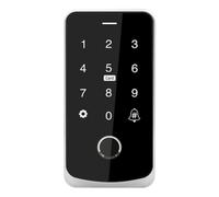 Xnuiasqe Clavier de Contrôle D'Accès Tuya APP Télécommande Bluetooth RFID IC M1 Carte Clavier D'Accès par Empreinte Digitale TF9-Tuya Argent