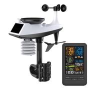 Xnuiasqe Compteur de Température Intelligent Station Météo Multifonctionnelle Écran Couleur Horloge Numérique Anémomètre à Vent Intelligent