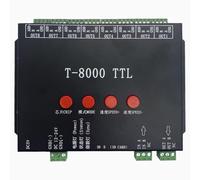 Xnuiasqe Contrôleur de Pixels LED T-8000 TTL avec Programme sur Carte SD pour Bande Lumineuse LED Ws2812b/WS2811/LPD6803/DMX512.