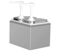 Xnuiasqe Distributeur de Sauce en Acier Inoxydable de Grande Capacité avec Mécanisme à Main pour Un Contrôle Efficace de la Manipulation des Liquides à Double Tête.