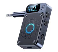 Xnuiasqe Émetteur Récepteur Bluetooth 5.4 3,5 mm AUX Avion Adaptateur Audio sans pour Voiture Appel Mains pour Haut-Parleur Casque PC