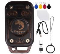 Xnuiasqe Émulateur de Lecteur de Puce Intelligente RFID Chameleon V3.0 125K 13.56M, Copieur de Carte ID IC, Lecteur/Écrivain NFC + 4XUID Porte-Clés/Carte CUID.