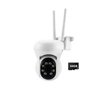 Xnuiasqe Extérieur 8MP WiFi Camera Wireless Security Sécurité PTZ Camera 4X Digital Zoom Human Tracking ACCTV Bidirectionnel