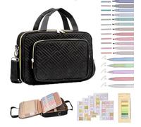 Xnuiasqe Fournitures D'Étude Biblique, Étui de Couverture de Bible pour Femmes, avec Bandoulière, Sac de Bible, Kit de Journalisation, Étui de Transport de Livre Noir.
