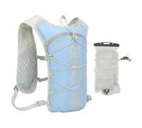 Xnuiasqe Gilet D'Hydratation pour la Course à Pied avec Poche à Eau de 1,5 L, de Course Réfléchissant, Gilet de Course Léger et Respirant, Bleu