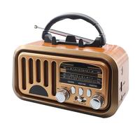 Xnuiasqe Haut-Parleur Bluetooth Classic Retro FM AM SW Trois Bandes Multifonctionnel TF Card USB Portable Élégante Radio Mini Classique sans Panneau Solaire