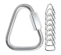 Xnuiasqe Heavy Duty pour Slackline 8-Pack Clips de Carabine Triangle, Rapides Triangulaires Connecteur de Chaîne Rapides