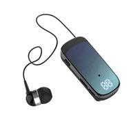 Xnuiasqe K65 Tie-Clip Rétractable Filaire Bluetooth Casque Intra-Auriculaire Affichage Numérique Longue Durée Business Mono-Oreille Casque Bleu Brume